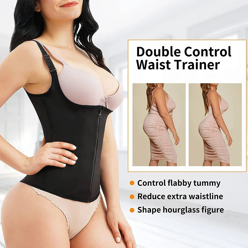 🔥 Chaleco Moldeador Reductor Mujer | Corsé con Cremallera