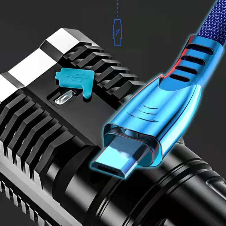 🔦 Linterna LED 4 Núcleos Recargable | Ultra Potente